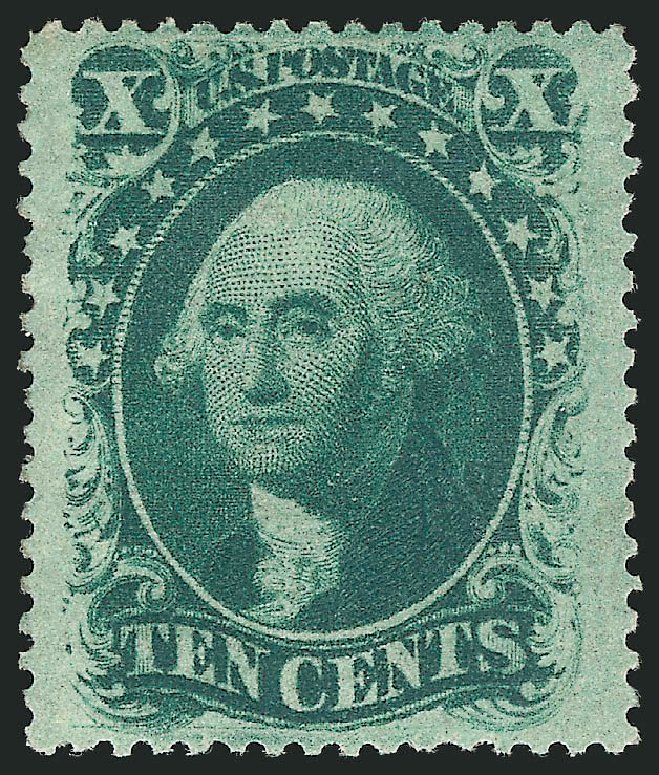 US Stamp Values Scott Cat. # 35: 1859 10c Washington. Robert Siegel Auction Galleries, Feb 2015, Sale 1092, Lot 1036