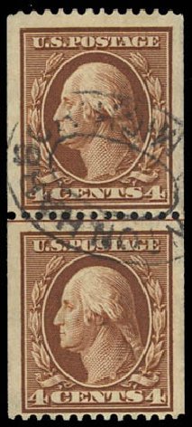 US Stamp Prices Scott # 350: 4c 1910 Washington Coil. Daniel Kelleher Auctions, Jul 2011, Sale 625, Lot 937