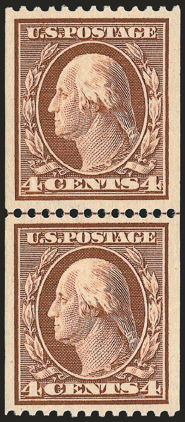 Value of US Stamp Scott #350 - 4c 1910 Washington Coil. Robert Siegel Auction Galleries, Dec 2008, Sale 967, Lot 4677