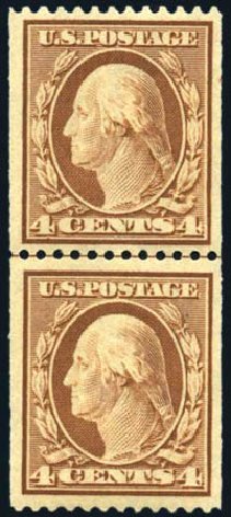 US Stamp Price Scott Catalog #350: 4c 1910 Washington Coil. Harmer-Schau Auction Galleries, Feb 2010, Sale 84, Lot 1539