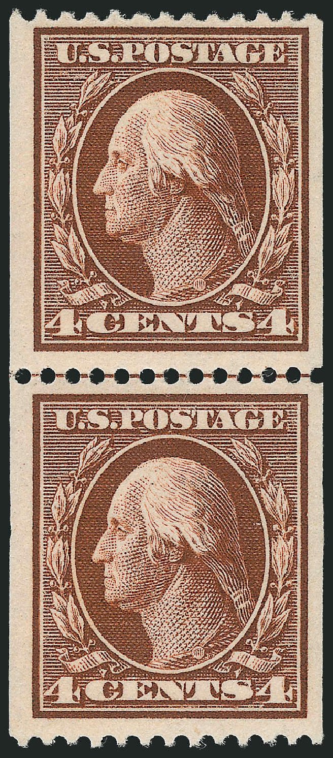Cost of US Stamp Scott Cat. # 350 - 1910 4c Washington Coil. Robert Siegel Auction Galleries, Oct 2011, Sale 1013, Lot 360