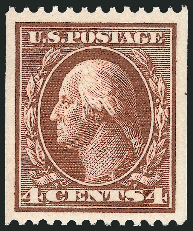 Prices of US Stamps Scott Catalog #350 - 4c 1910 Washington Coil. Robert Siegel Auction Galleries, Dec 2013, Sale 1062, Lot 520