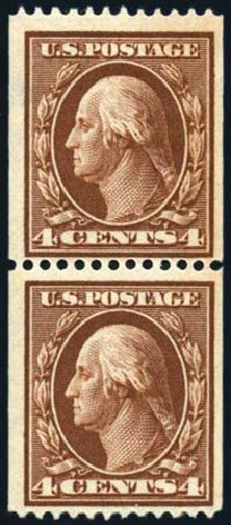 US Stamp Price Scott Catalog #350: 1910 4c Washington Coil. Harmer-Schau Auction Galleries, Oct 2009, Sale 83, Lot 431