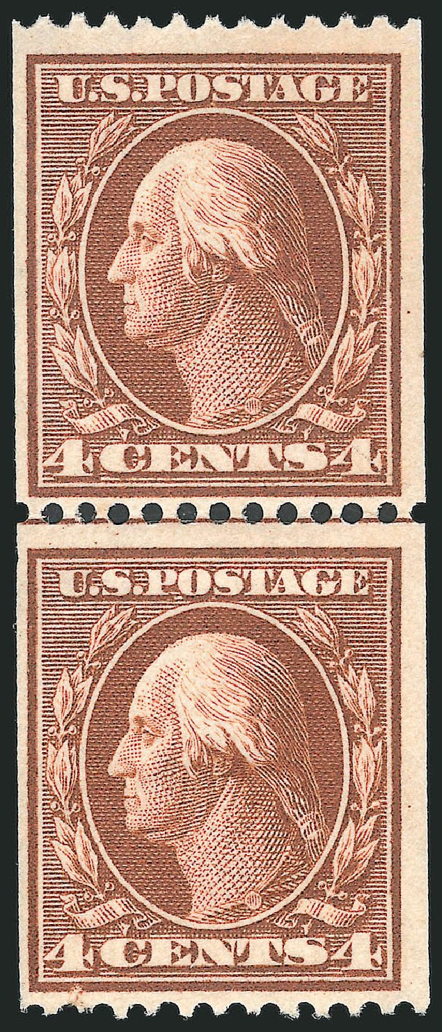 US Stamps Price Scott Catalog 350 - 1910 4c Washington Coil. Robert Siegel Auction Galleries, Dec 2014, Sale 1090, Lot 1461