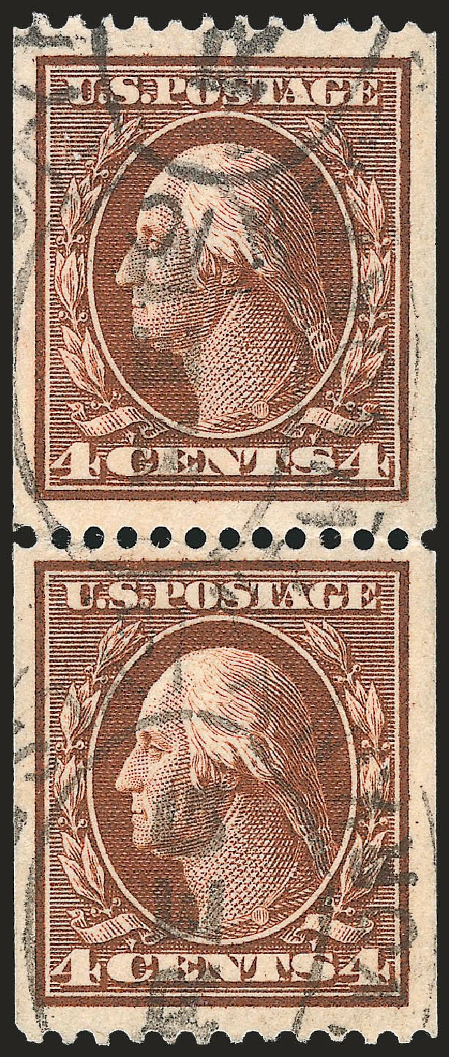 US Stamp Value Scott Cat. #350 - 1910 4c Washington Coil. Robert Siegel Auction Galleries, Jun 2010, Sale 992, Lot 2435