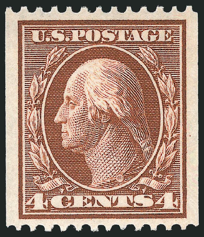 Prices of US Stamp Scott Catalogue # 350: 1910 4c Washington Coil. Robert Siegel Auction Galleries, Mar 2011, Sale 1007, Lot 2652
