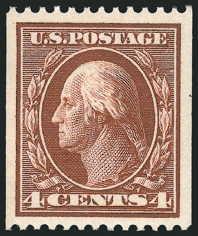 US Stamp Prices Scott Catalogue #350 - 1910 4c Washington Coil. Robert Siegel Auction Galleries, Nov 2012, Sale 1034, Lot 332