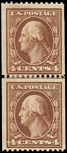 Cost of US Stamps Scott Catalogue #350 - 1910 4c Washington Coil. Regency-Superior, Nov 2014, Sale 108, Lot 733