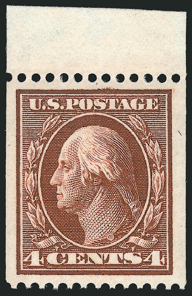 US Stamp Prices Scott Catalog # 350 - 1910 4c Washington Coil. Robert Siegel Auction Galleries, Mar 2012, Sale 1019, Lot 733