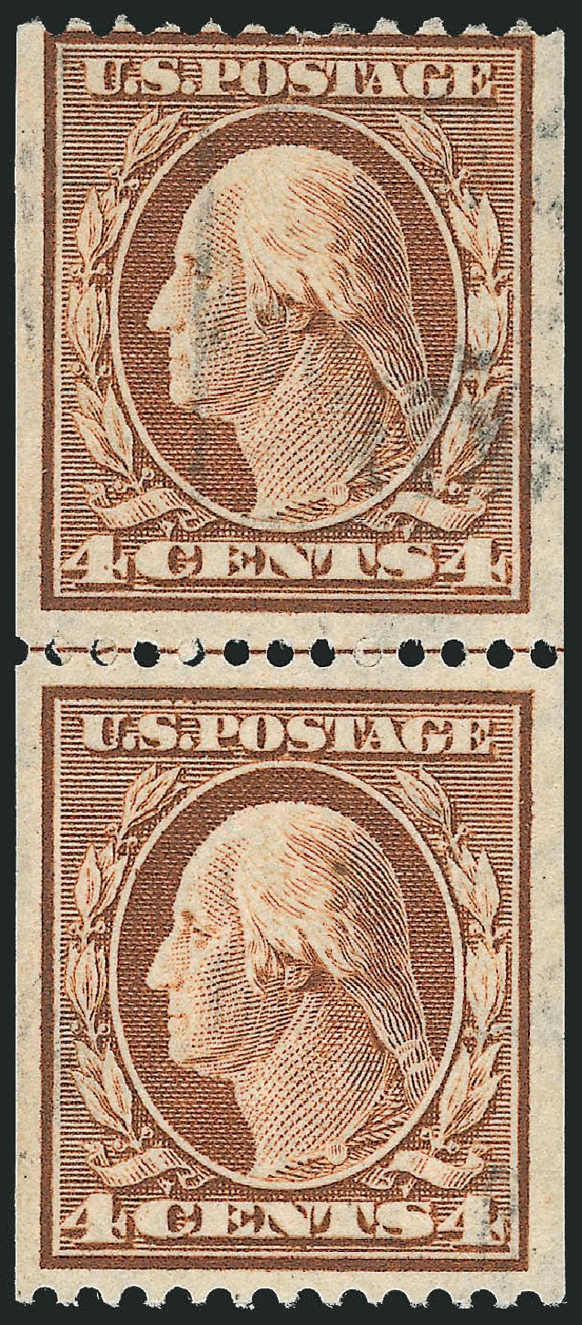 Costs of US Stamps Scott 350: 4c 1910 Washington Coil. Robert Siegel Auction Galleries, Feb 2015, Sale 1092, Lot 1283