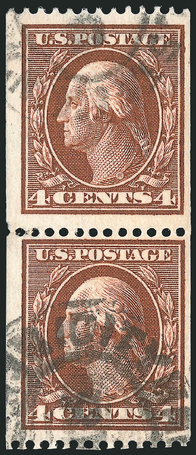 Values of US Stamp Scott Catalog #350 - 4c 1910 Washington Coil. Robert Siegel Auction Galleries, Oct 2010, Sale 997, Lot 5893