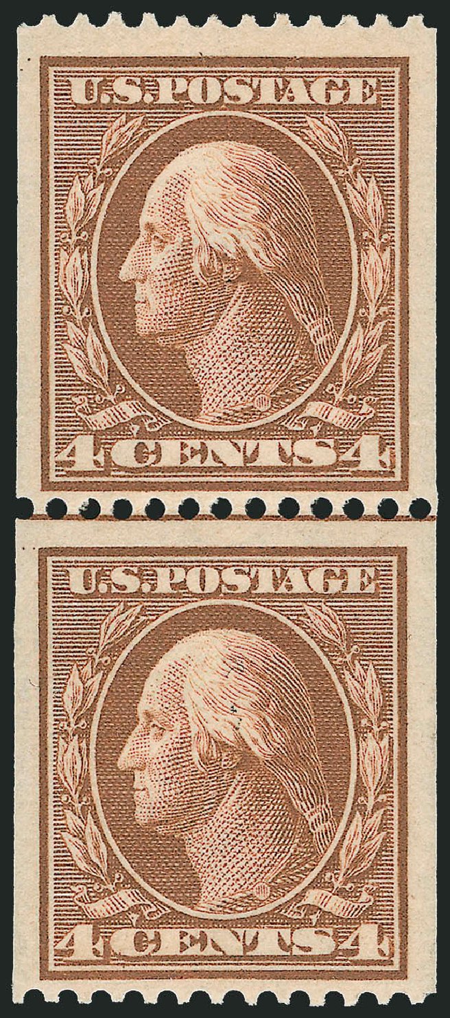 Costs of US Stamp Scott # 350: 4c 1910 Washington Coil. Robert Siegel Auction Galleries, Oct 2011, Sale 1014, Lot 1786