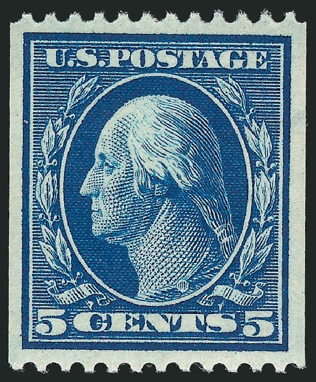 Costs of US Stamp Scott Cat. 351 - 1909 5c Washington Coil. Robert Siegel Auction Galleries, Dec 2012, Sale 1037, Lot 1998