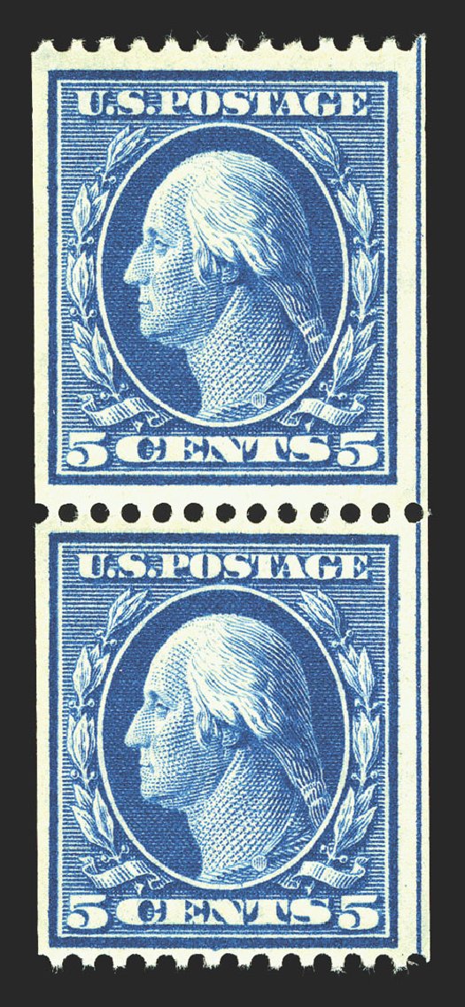 Prices of US Stamps Scott Cat. #351 - 5c 1909 Washington Coil. Spink Shreves Galleries, Mar 2013, Sale 142, Lot 328