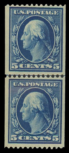Cost of US Stamp Scott Catalogue # 351: 5c 1909 Washington Coil. Daniel Kelleher Auctions, Aug 2012, Sale 631, Lot 1119