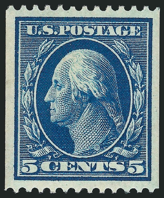 Value of US Stamp Scott #351 - 5c 1909 Washington Coil. Robert Siegel Auction Galleries, Mar 2013, Sale 1040, Lot 1719