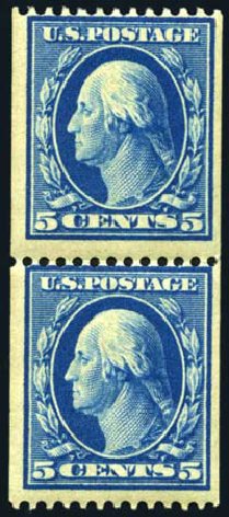Costs of US Stamps Scott Catalog # 351: 1909 5c Washington Coil. Harmer-Schau Auction Galleries, Oct 2008, Sale 79, Lot 180