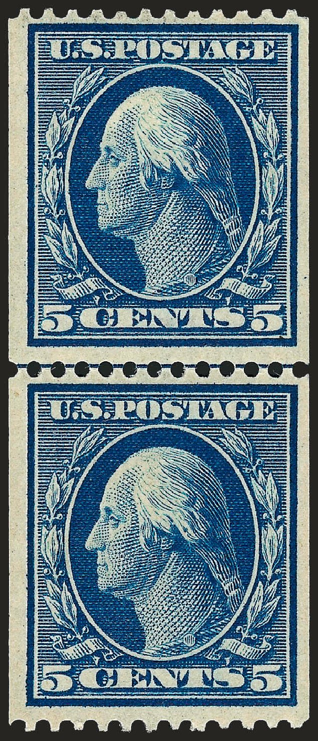 Prices of US Stamp Scott Catalogue # 351 - 5c 1909 Washington Coil. Robert Siegel Auction Galleries, Sep 2008, Sale 962, Lot 2661