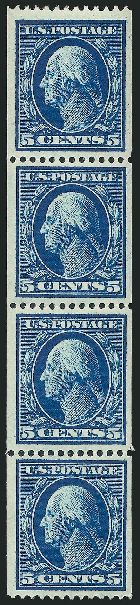 US Stamp Prices Scott Catalog 351 - 5c 1909 Washington Coil. Robert Siegel Auction Galleries, Mar 2012, Sale 1019, Lot 734