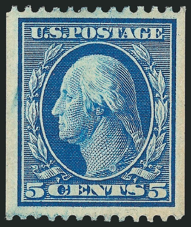 Costs of US Stamp Scott Cat. #351: 5c 1909 Washington Coil. Robert Siegel Auction Galleries, Mar 2012, Sale 1019, Lot 735
