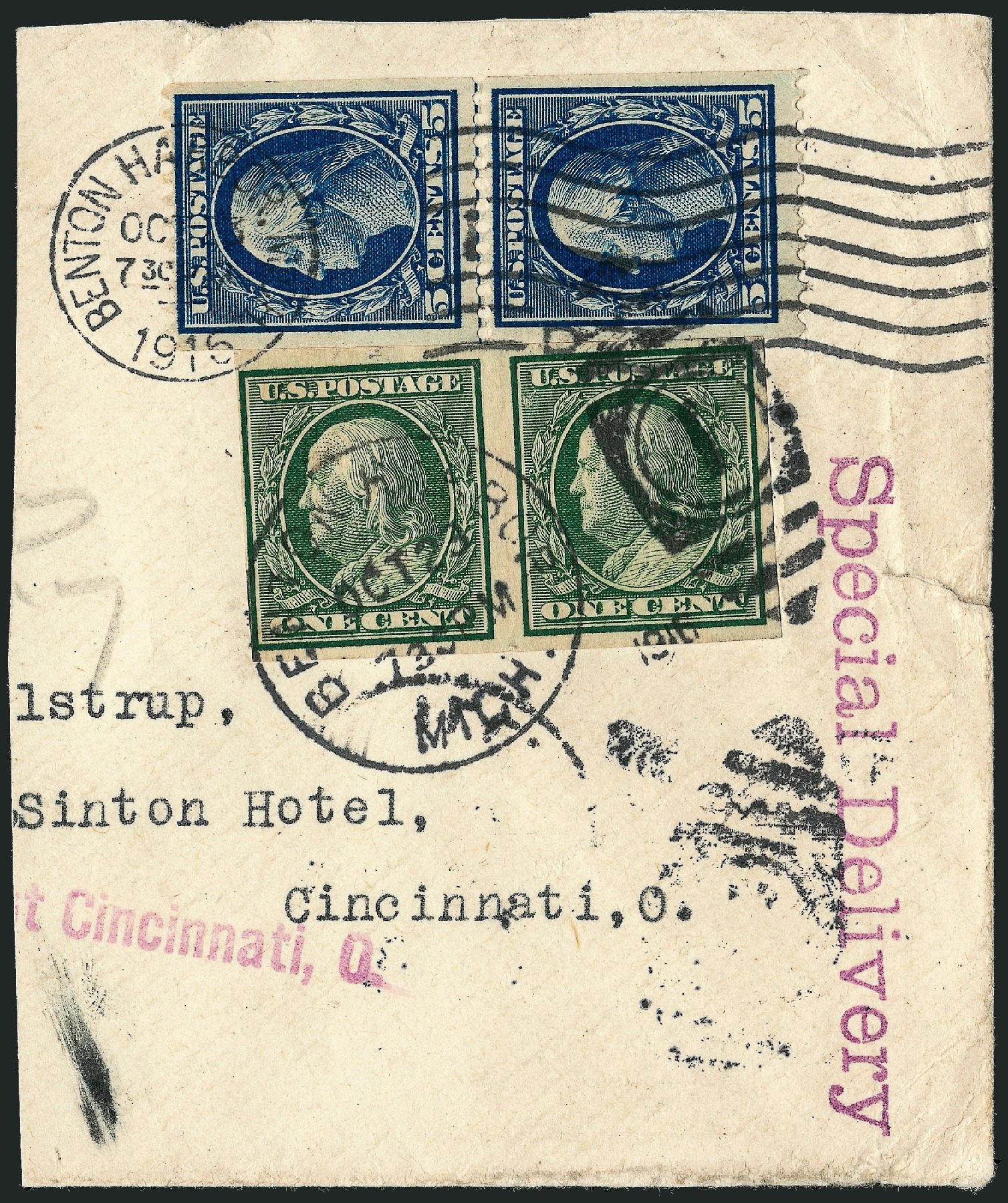 Values of US Stamps Scott Catalogue # 351 - 5c 1909 Washington Coil. Robert Siegel Auction Galleries, Sep 2008, Sale 962, Lot 2665