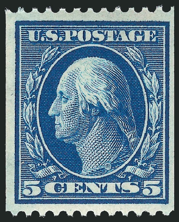 Costs of US Stamps Scott # 351 - 1909 5c Washington Coil. Robert Siegel Auction Galleries, Oct 2012, Sale 1033, Lot 4192