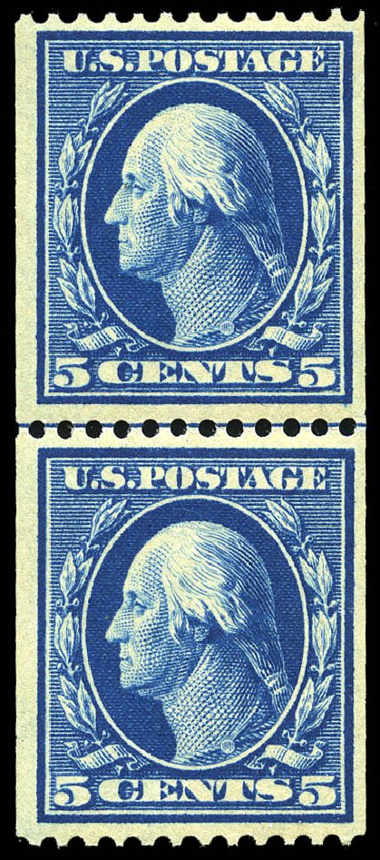 Costs of US Stamp Scott #351 - 5c 1909 Washington Coil. Matthew Bennett International, May 2014, Sale 350, Lot 493
