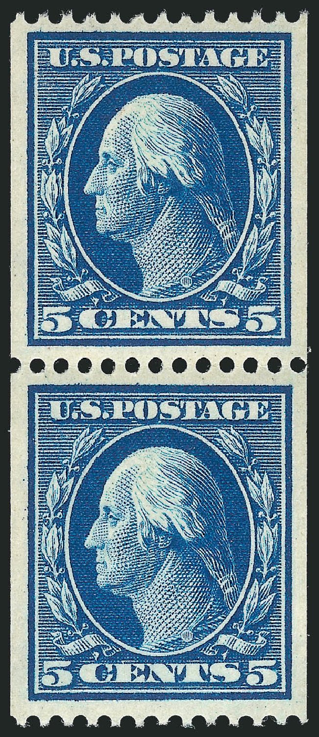 Costs of US Stamps Scott Cat. # 351: 5c 1909 Washington Coil. Robert Siegel Auction Galleries, Dec 2013, Sale 1062, Lot 523