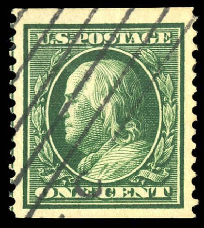 Values of US Stamps Scott Cat. #352 - 1909 1c Franklin Coil. Matthew Bennett International, Dec 2008, Sale 330, Lot 1750