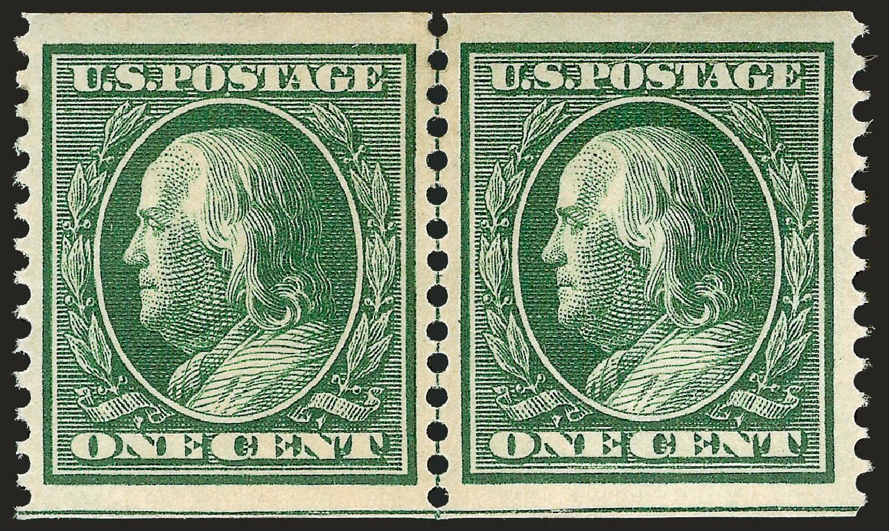 Value of US Stamp Scott Cat. #352 - 1c 1909 Franklin Coil. Robert Siegel Auction Galleries, Dec 2008, Sale 967, Lot 4680