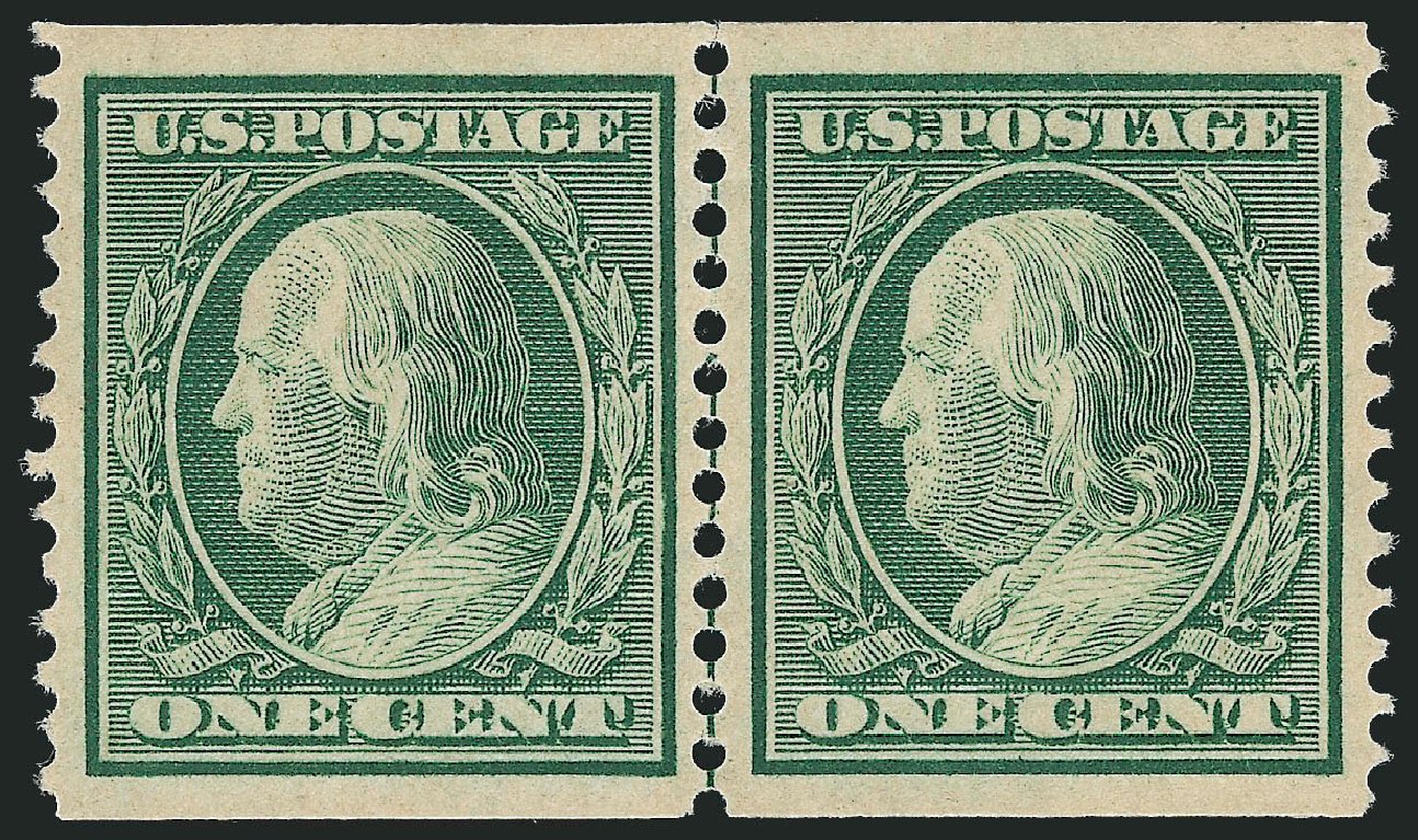 Price of US Stamp Scott Catalog 352 - 1c 1909 Franklin Coil. Robert Siegel Auction Galleries, Sep 2009, Sale 976, Lot 1930