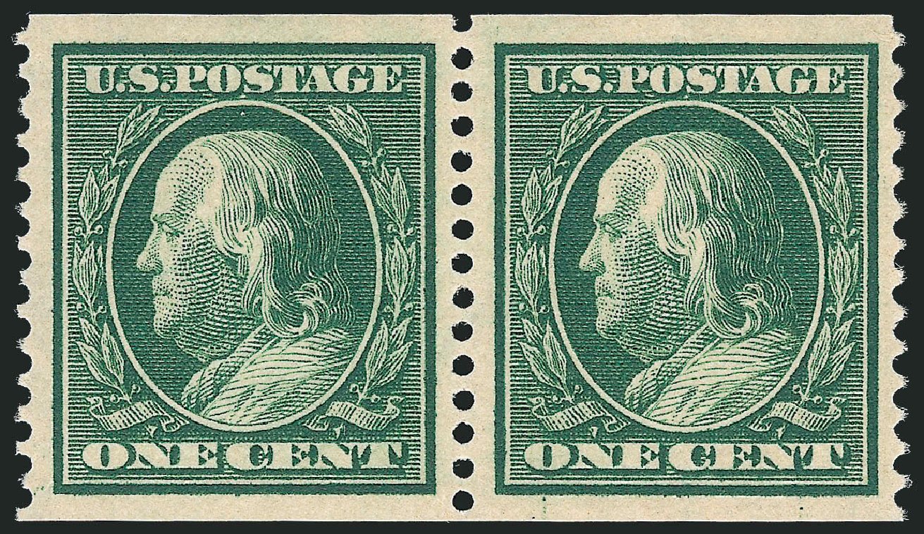 Value of US Stamps Scott Cat. 352: 1909 1c Franklin Coil. Robert Siegel Auction Galleries, Oct 2011, Sale 1013, Lot 365