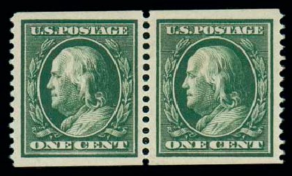 Cost of US Stamps Scott Catalogue # 352: 1909 1c Franklin Coil. Matthew Bennett International, Oct 2007, Sale 322, Lot 2182