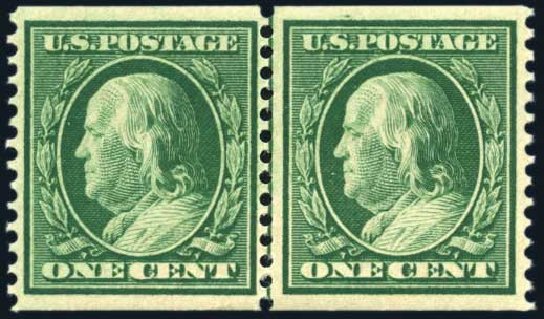 Cost of US Stamp Scott Cat. #352: 1c 1909 Franklin Coil. Harmer-Schau Auction Galleries, Jun 2008, Sale 78, Lot 1533