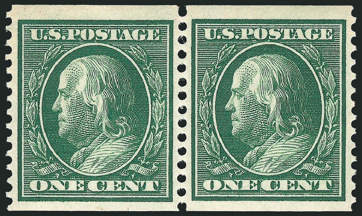 Costs of US Stamps Scott Catalogue #352 - 1909 1c Franklin Coil. Robert Siegel Auction Galleries, Mar 2011, Sale 1007, Lot 2656