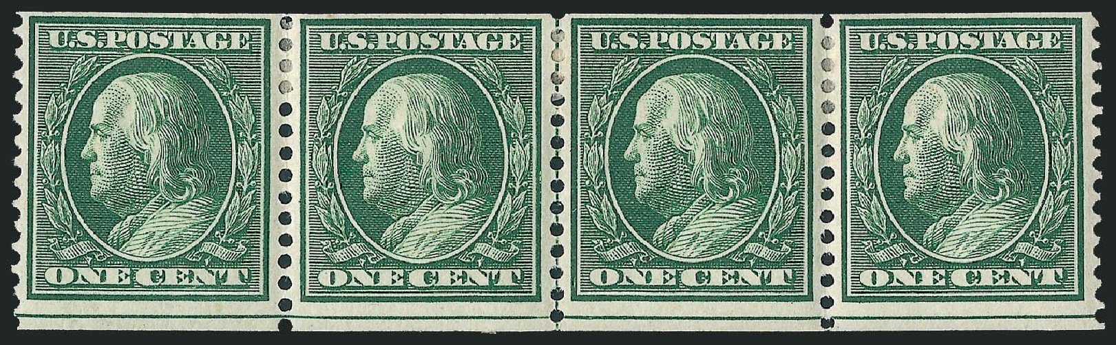 Value of US Stamps Scott Catalogue #352 - 1c 1909 Franklin Coil. Robert Siegel Auction Galleries, Mar 2012, Sale 1019, Lot 736