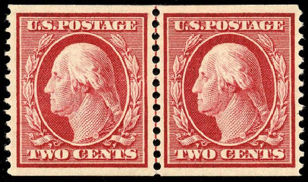 US Stamps Price Scott Cat. # 353 - 2c 1909 Washington Coil. Matthew Bennett International, Apr 2008, Sale 326, Lot 347