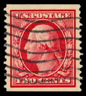 Price of US Stamps Scott # 353: 1909 2c Washington Coil. Daniel Kelleher Auctions, Dec 2013, Sale 640, Lot 327
