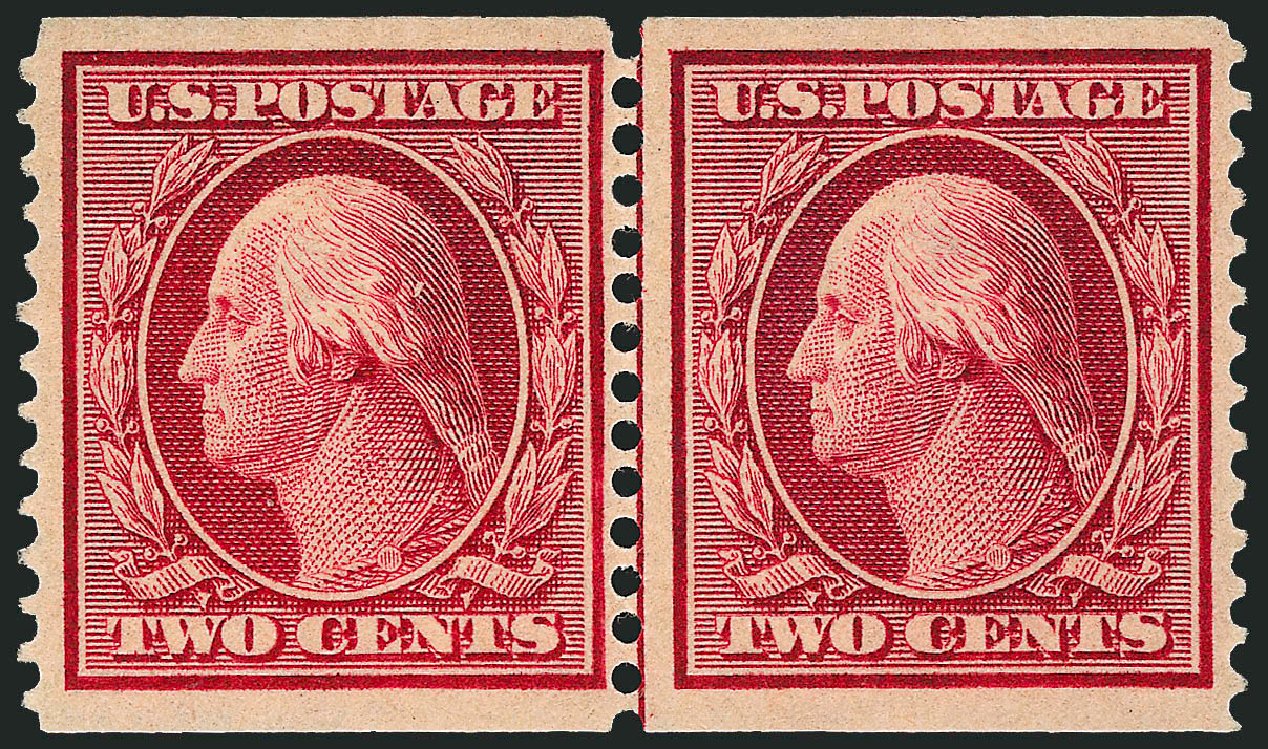 US Stamp Values Scott #353: 2c 1909 Washington Coil. Robert Siegel Auction Galleries, Oct 2008, Sale 963, Lot 947
