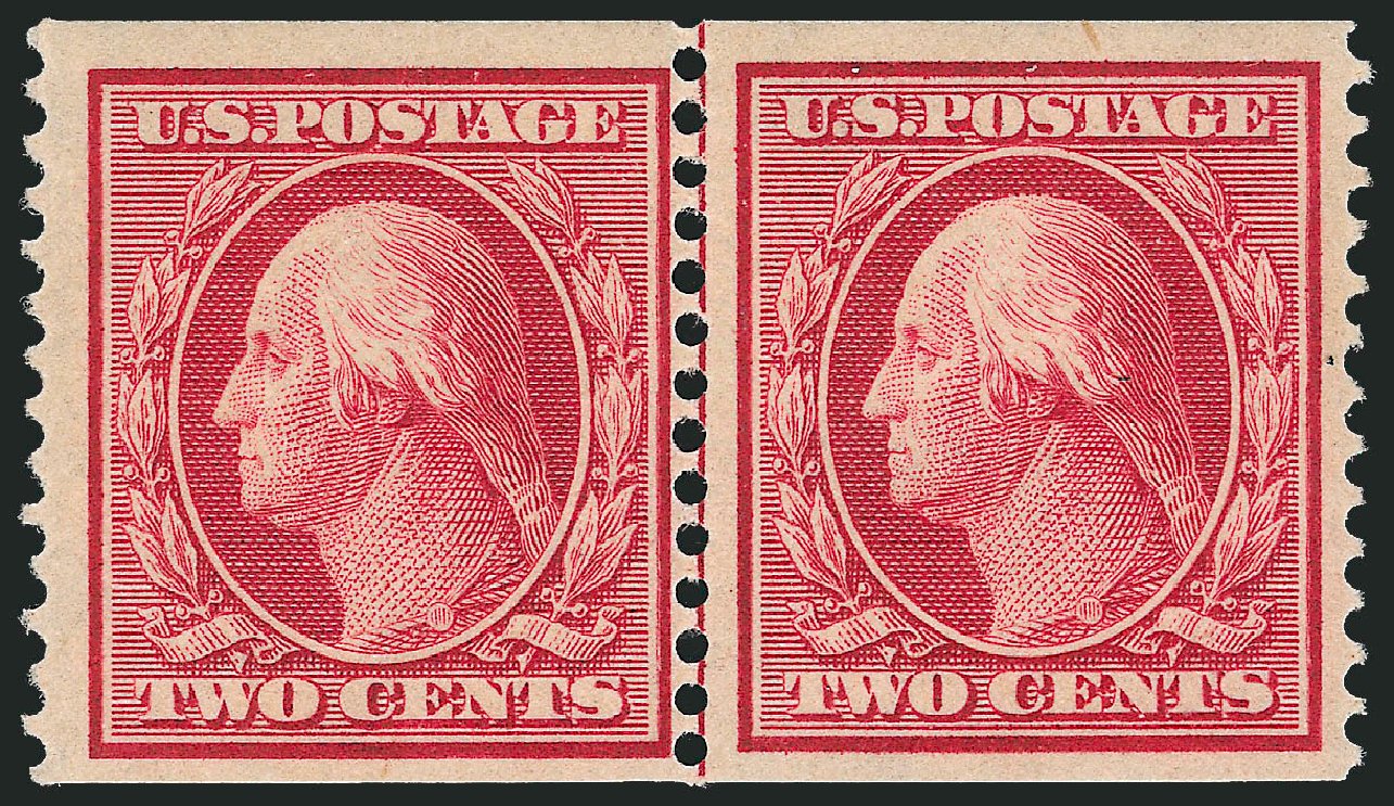 US Stamps Values Scott #353 - 2c 1909 Washington Coil. Robert Siegel Auction Galleries, Jul 2013, Sale 1050, Lot 498