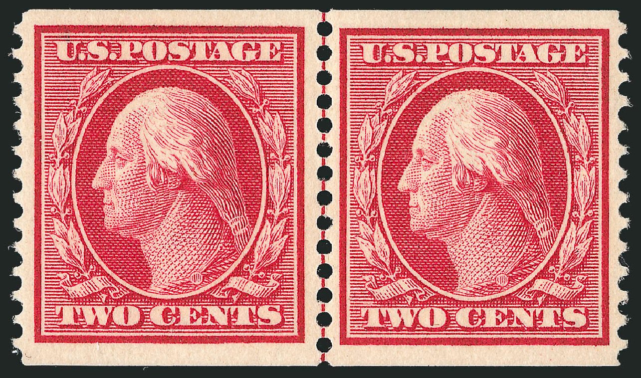 US Stamps Prices Scott #353 - 2c 1909 Washington Coil. Robert Siegel Auction Galleries, Dec 2013, Sale 1062, Lot 528