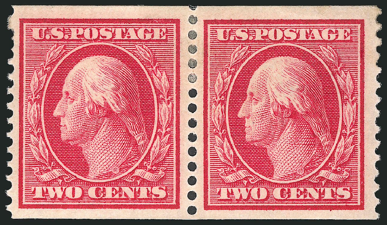 Values of US Stamps Scott Catalog # 353 - 2c 1909 Washington Coil. Robert Siegel Auction Galleries, Jul 2013, Sale 1050, Lot 499