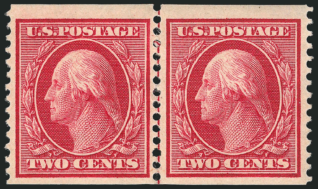 US Stamps Values Scott #353: 2c 1909 Washington Coil. Robert Siegel Auction Galleries, Oct 2011, Sale 1014, Lot 1795