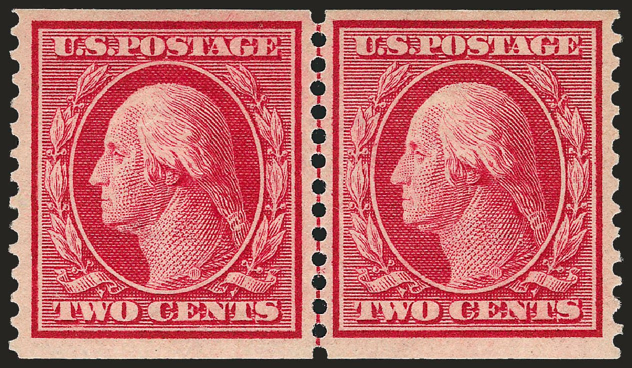 Values of US Stamp Scott Cat. #353 - 2c 1909 Washington Coil. Robert Siegel Auction Galleries, Sep 2009, Sale 968B, Lot 452
