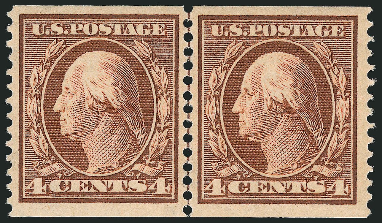 US Stamps Prices Scott Cat. #354 - 1909 4c Washington Coil. Robert Siegel Auction Galleries, Jun 2011, Sale 1011, Lot 707