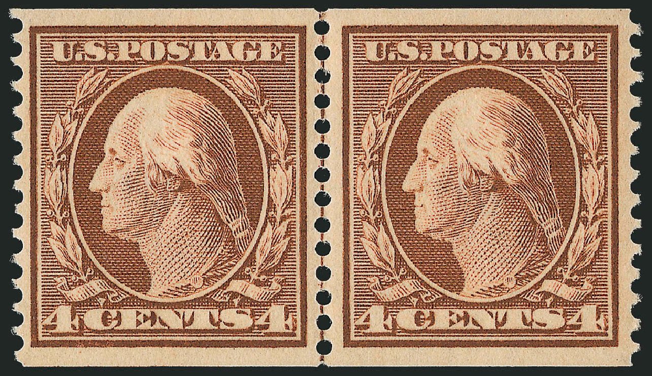 US Stamp Price Scott Catalogue #354: 4c 1909 Washington Coil. Robert Siegel Auction Galleries, Oct 2011, Sale 1013, Lot 367