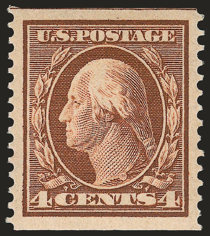 US Stamps Value Scott Catalogue #354 - 4c 1909 Washington Coil. Robert Siegel Auction Galleries, Sep 2009, Sale 968B, Lot 457