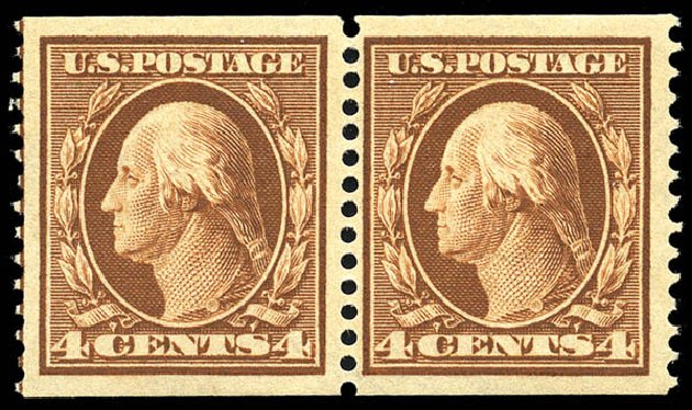Cost of US Stamp Scott #354 - 4c 1909 Washington Coil. Matthew Bennett International, May 2014, Sale 350, Lot 498