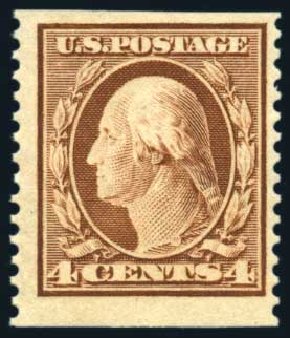 Prices of US Stamps Scott Catalog # 354: 1909 4c Washington Coil. Harmer-Schau Auction Galleries, Feb 2009, Sale 80, Lot 1298