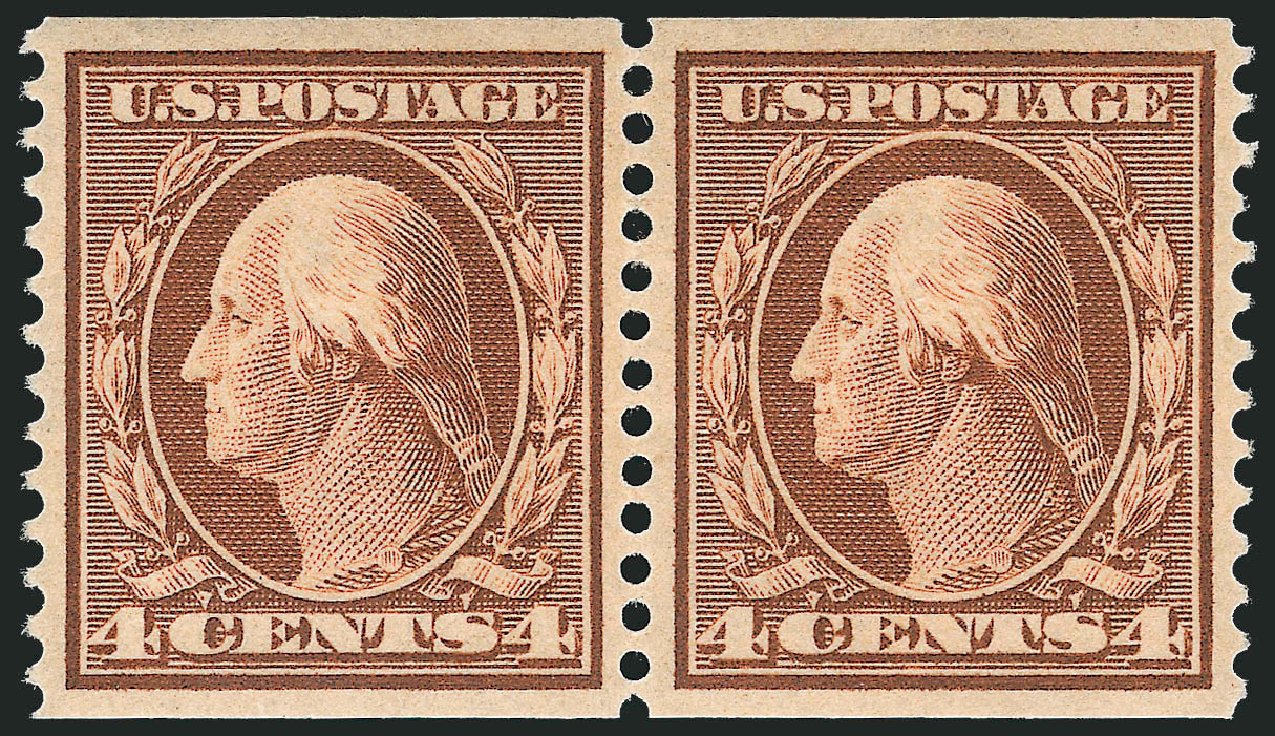 Prices of US Stamps Scott Catalog 354 - 1909 4c Washington Coil. Robert Siegel Auction Galleries, Oct 2011, Sale 1013, Lot 368